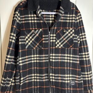 Wesc Plaid Liam Jacket Men’s size L/Womens Size XL Zip Up NWOT